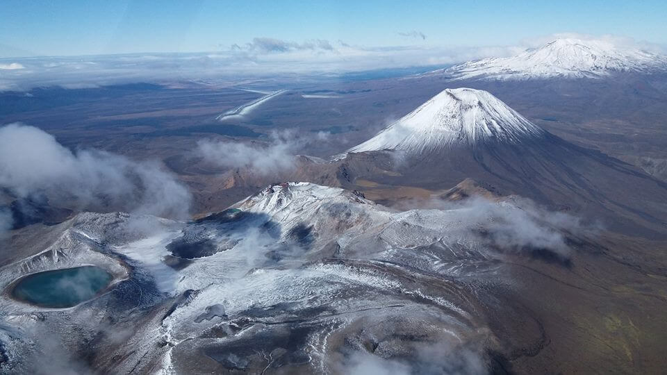 Vol au dessus de Tongariro National Park - Nouvelle-Zélande