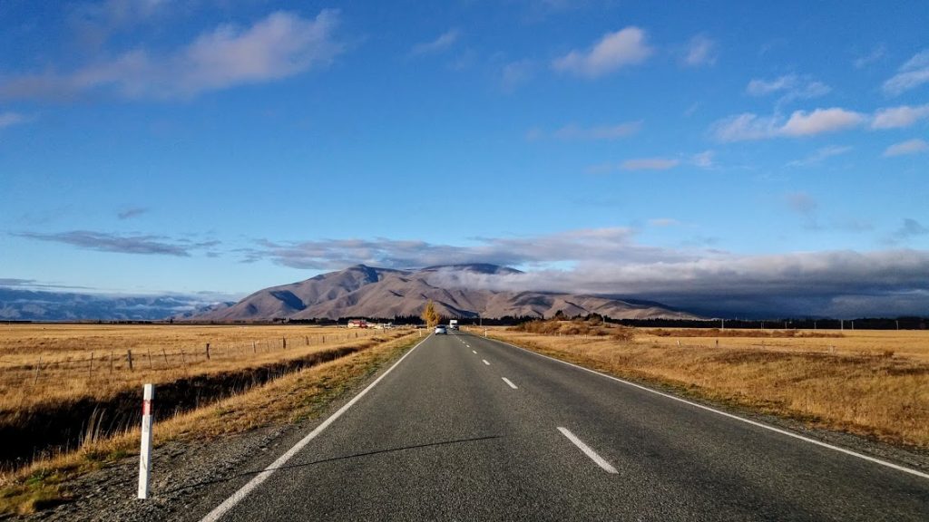 Route Lindis Pass - Nouvelle-Zélande