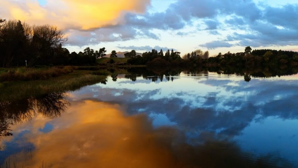 Coucher de soleil Rotorua - Nouvelle-Zélande