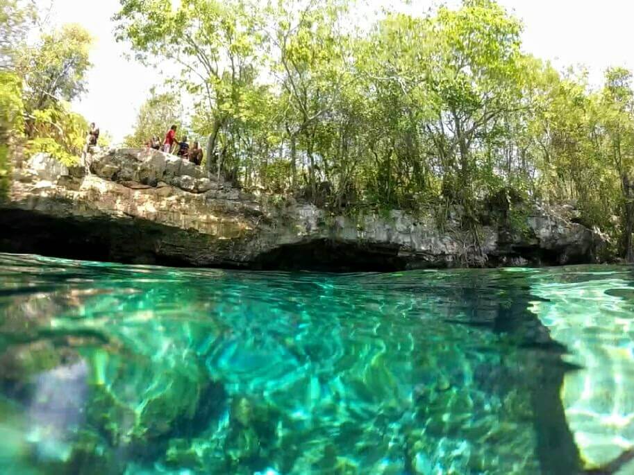 cenote azul peninsule yucatan mexique