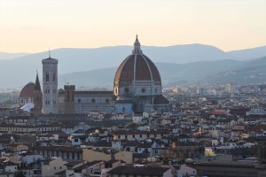 Coucher de soleil Duomo Florence Italie