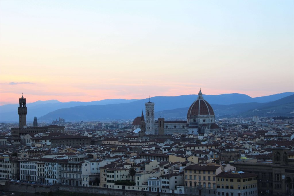 Coucher de soleil Florence Duomo Italie