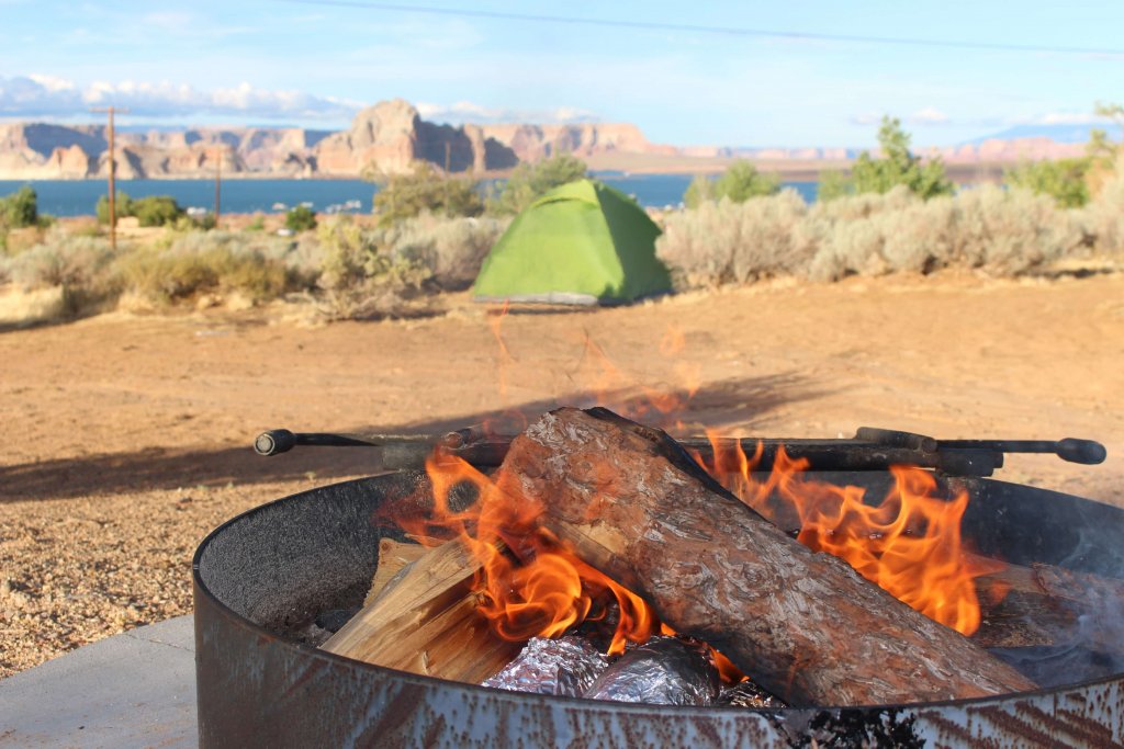 Lake Powell camping tente