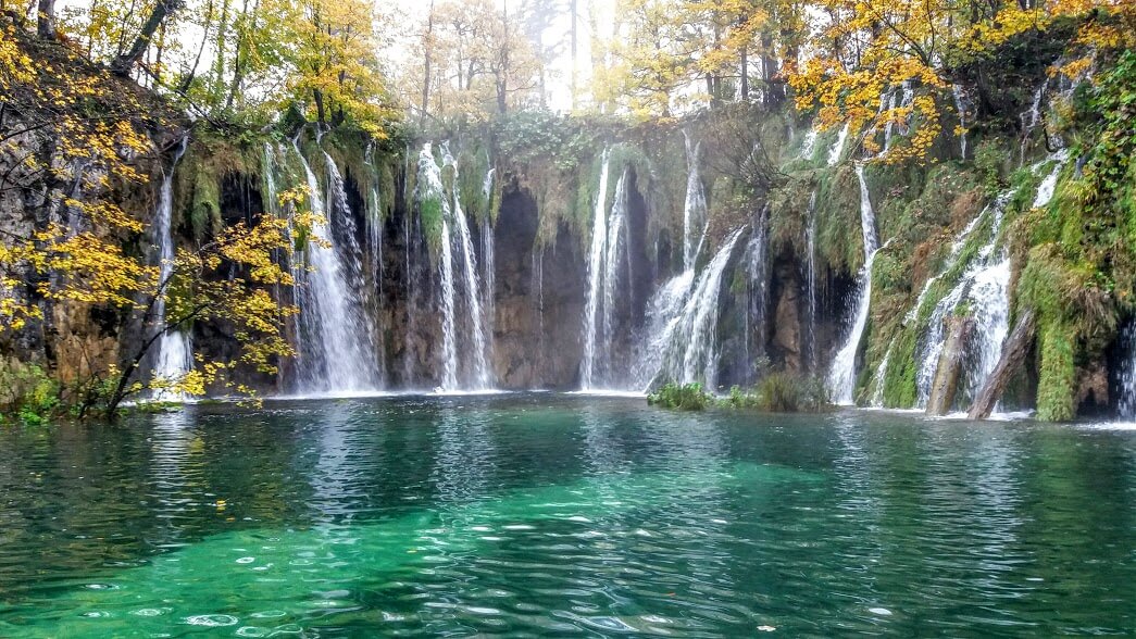 parc national plitvice cascade automne croatie region de Zadar