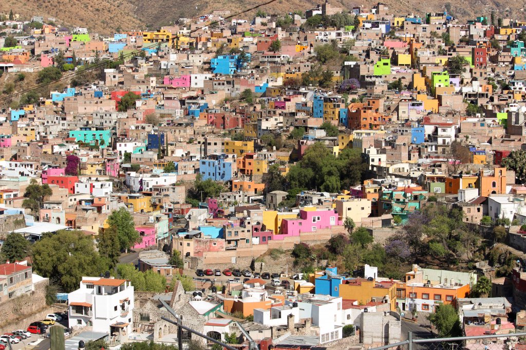 Guanajuato Mexique maisons colorées