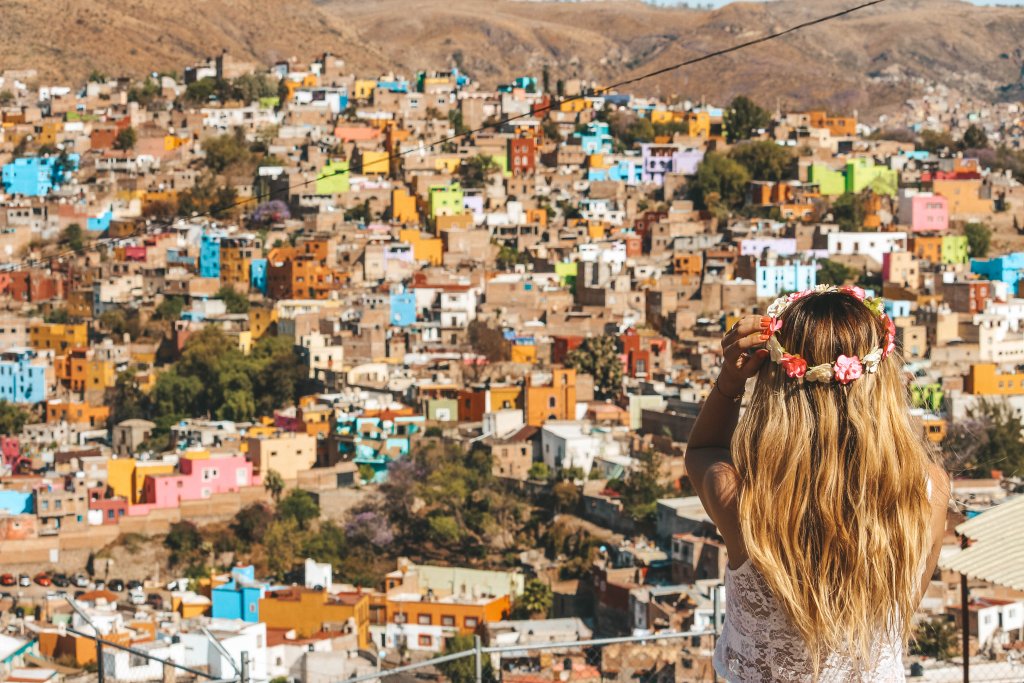guanajuato mexique vue maisons couleurs