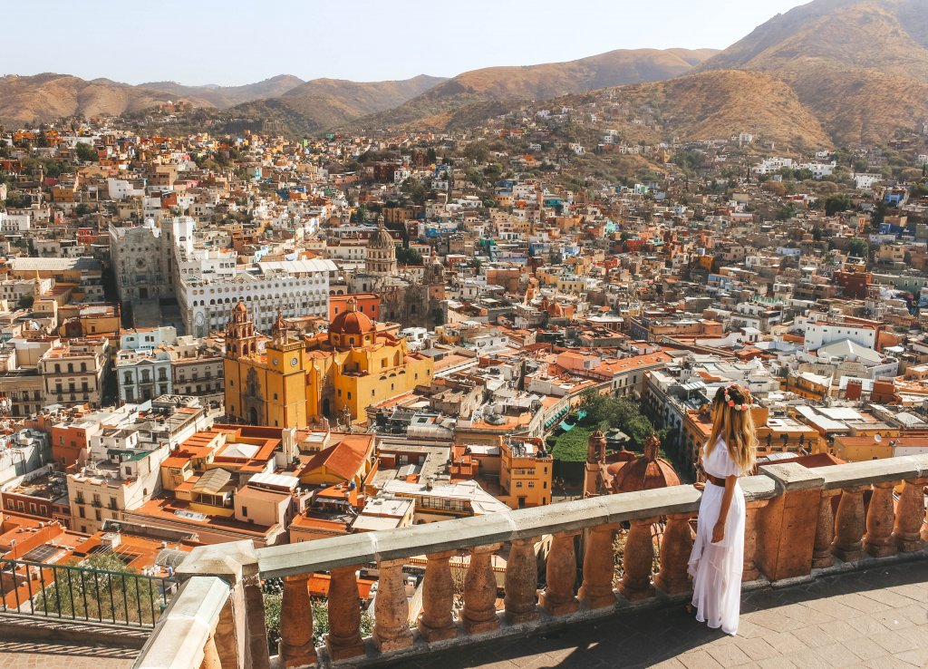 guanajuato vue mexique couleurs maisons