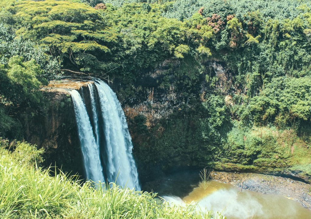 wailua falls kuai hawai cascade