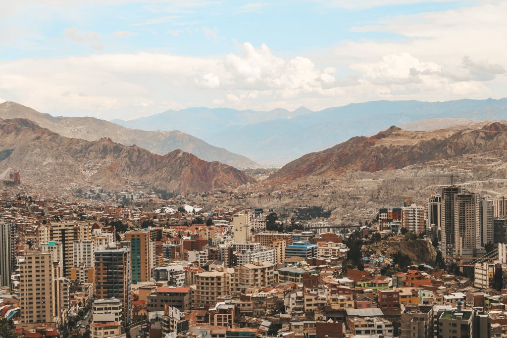 bolivie vue au dessus de la paz