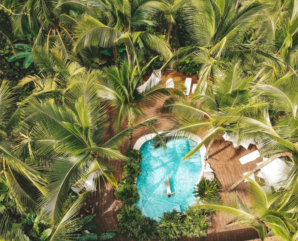 piscine le cameleon hotel puerto viejo costa rica