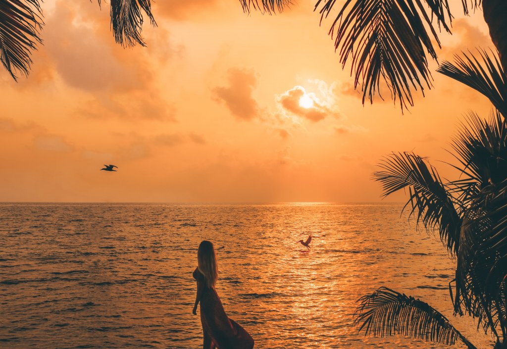 Lever de soleil Ranguana Caye Belize