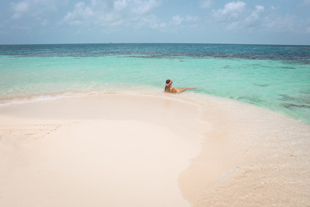 Plage Silk caye ile Belize