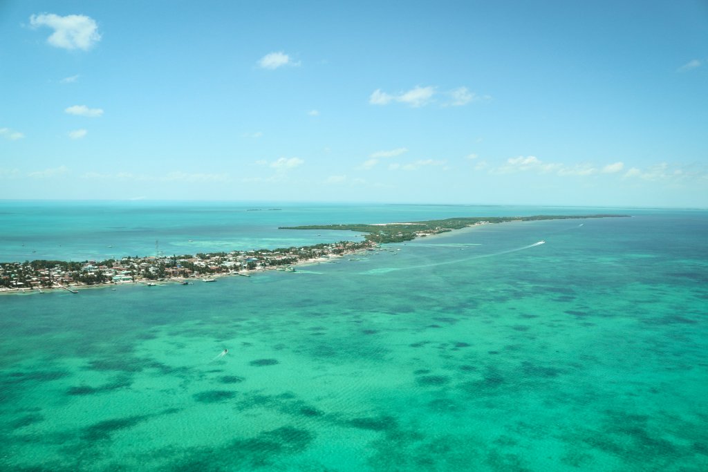 caye caulker vue du ciel Belize