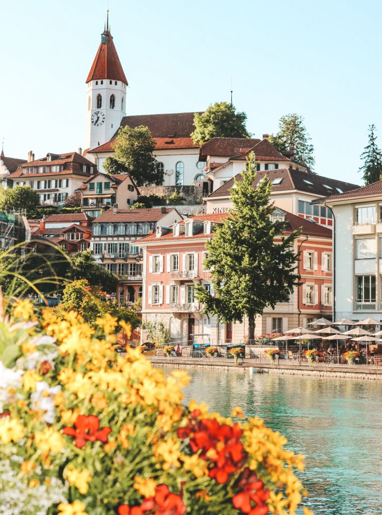 chateau de thoune suisse fleurs