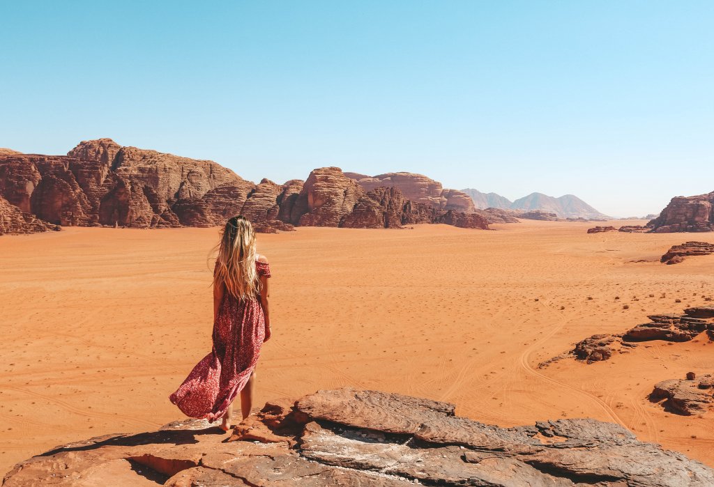 Jordanie vue sur le désert wadi rum