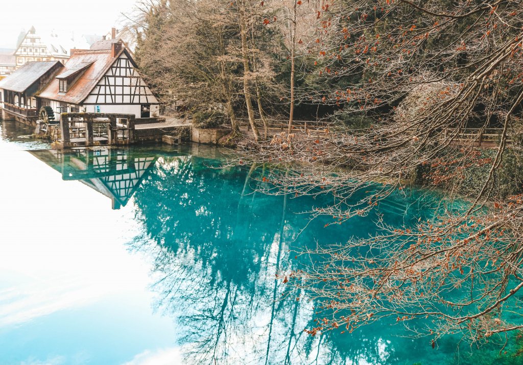 Allemagne Blautopf en hiver