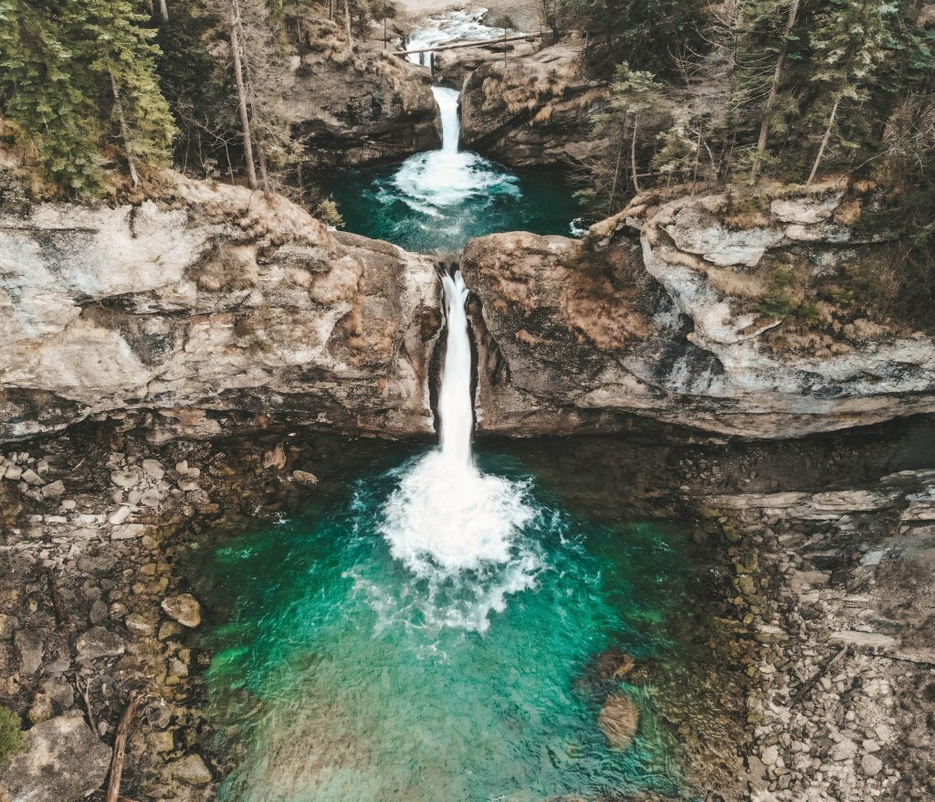 drone cascades de Buchenegg baviere allemagne