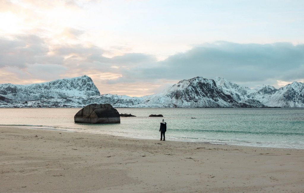 Hukland beach norvege lofoten