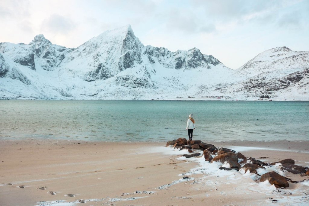 Iles de Lofoten Norvege plage