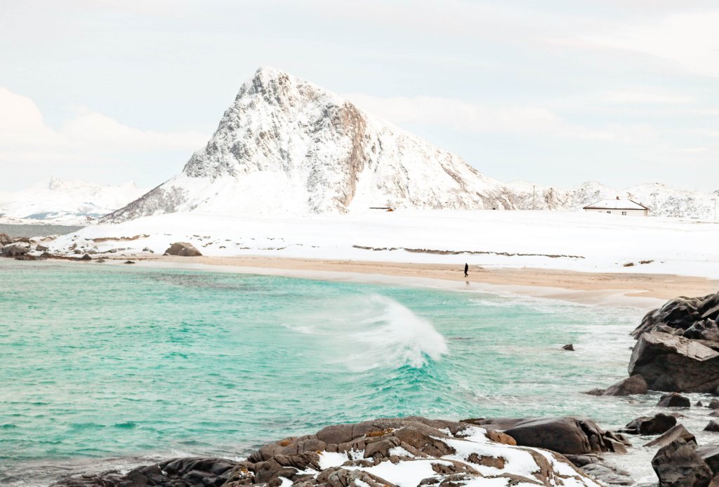 Myrland beach iles lofoten norvege