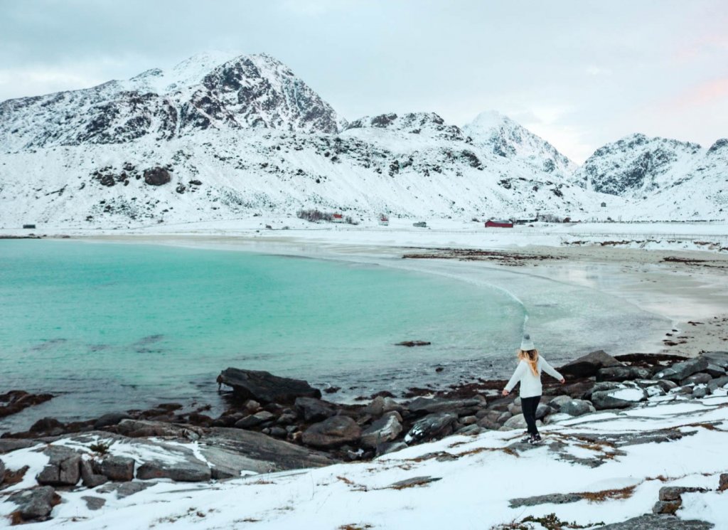 Vik beach Lofoten Norvege