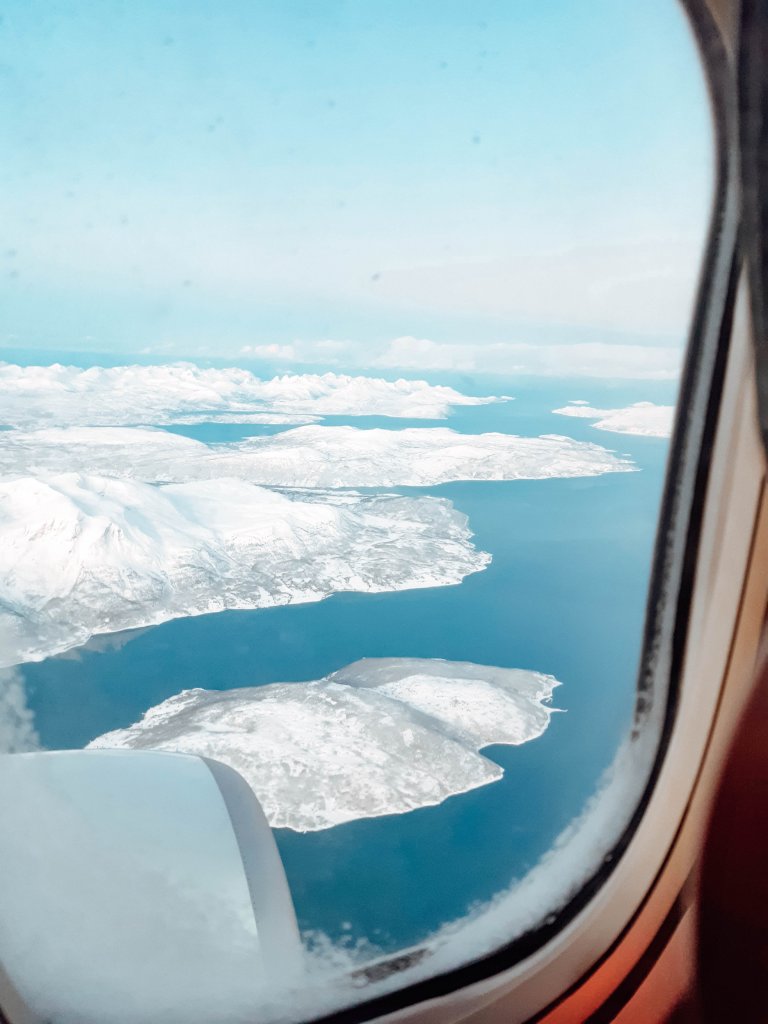 Vol au-dessus des iles de tromso Norvege