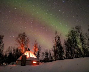 aurores boréales crystal lavvo norvege alpes de lyngen