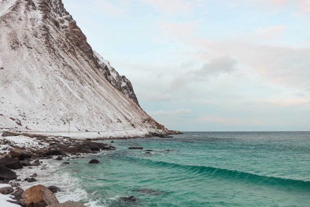 plage Vik lofoten norvege