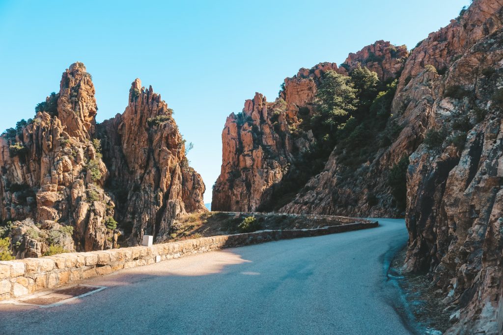 Route entre Porto et Piana Corse