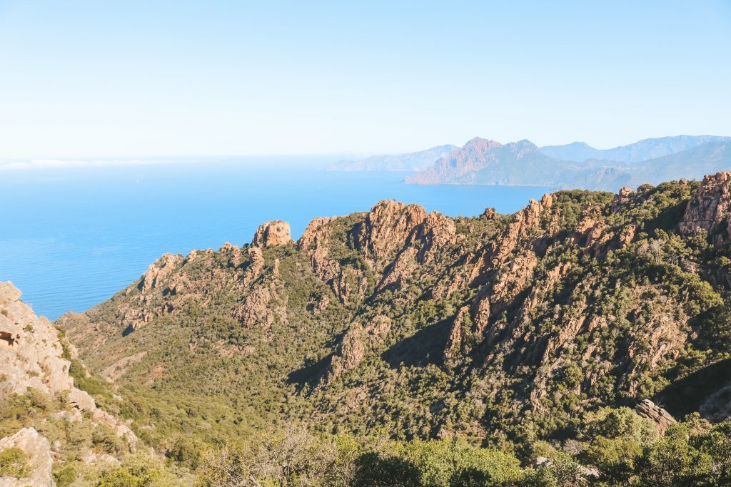 Vue depuis la route entre Piana et Porto Corse