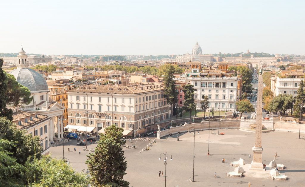 Vue Piazza del Popolo Rome