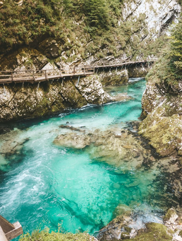 Gorges de Vintgar Slovénie eaux bleues
