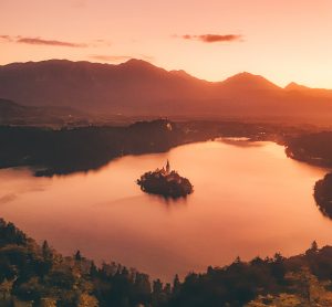 Lever de soleil lac Bled depuis Mala Osojnica