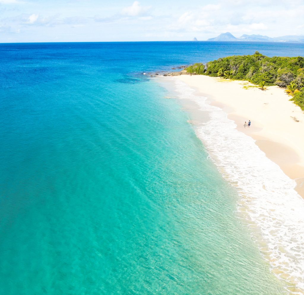 Anse des salines depuis un drone