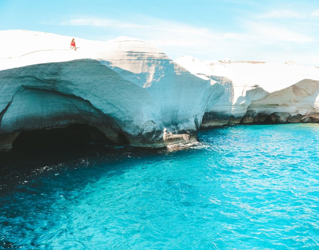 Falaise de Sarakiniko à Milos