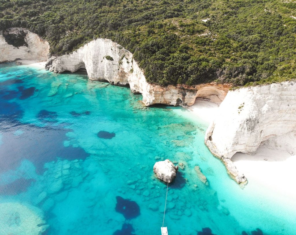 Criques de la plage de Fteri