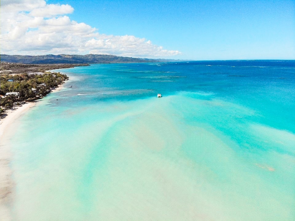 Plage de Punta Rucia en drone