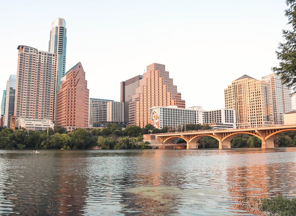 Austin skyline fleuve Colorado