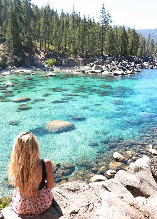 Vue sur Secret Cove lac Tahoe