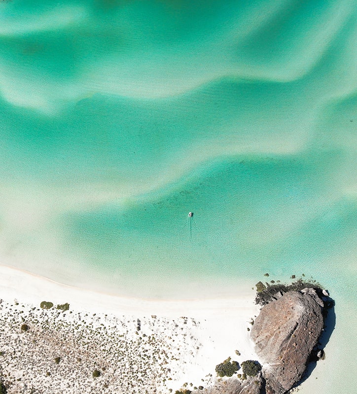 Drone bancs de sable de la baie de balandra