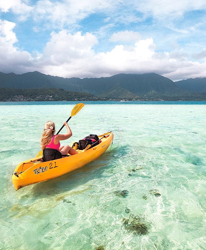 Kayak banc de sable de Kaneohe