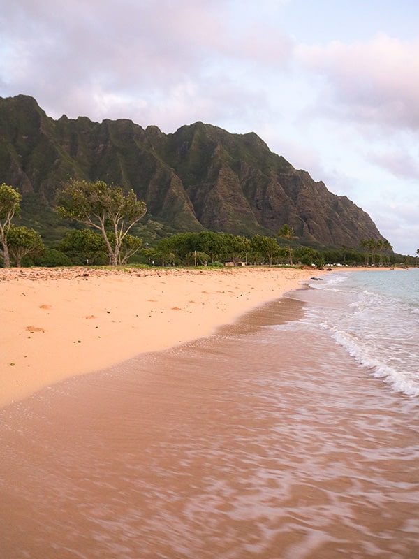 Plage Kualoa lever de soleil