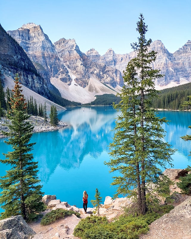 Lever de soleil au lac Moraine