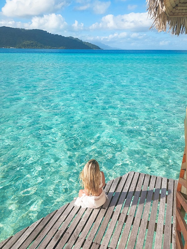 Terrasse Bungalow sur piloti Tahaa