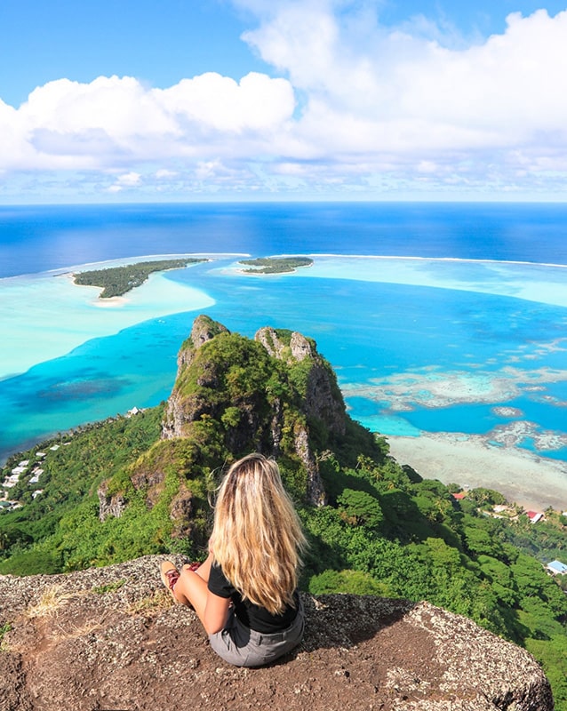 Vue du sommet de Maupiti