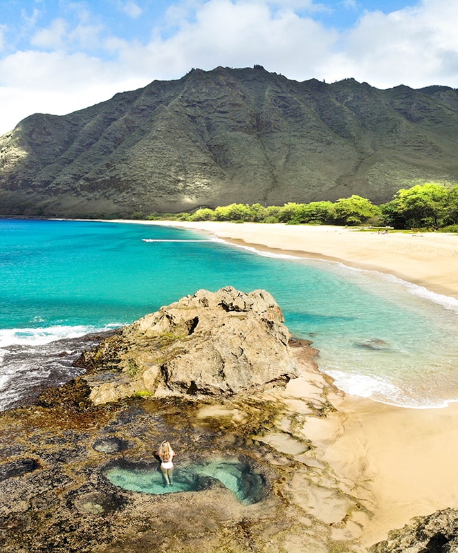 Makua beach pools