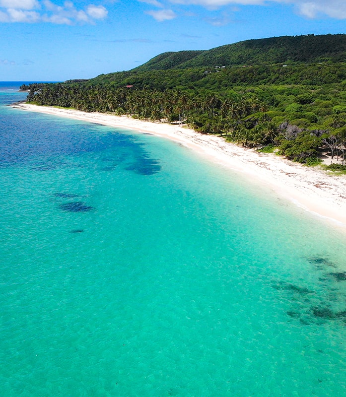 Plage de la feuillère Marie Galante