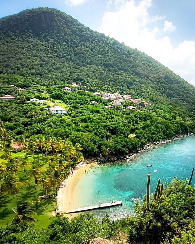 vue sur la Plage pain de sucre Guadeloupe